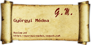 Györgyi Médea névjegykártya